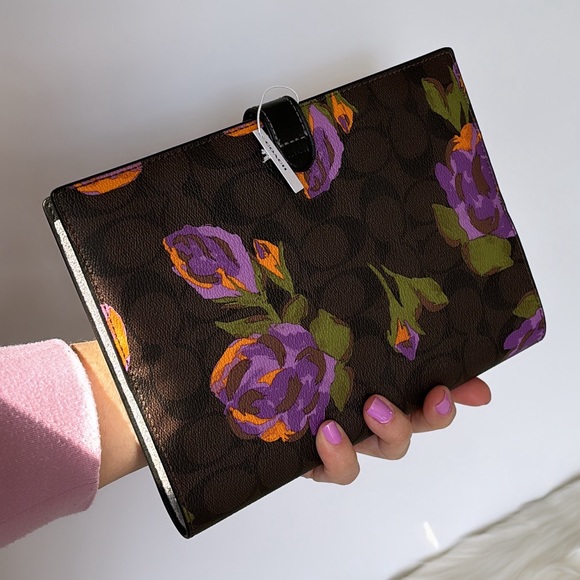 NWT💃Coach Notebook in Signature Canvas with Rose Print - Picture 5 of 8